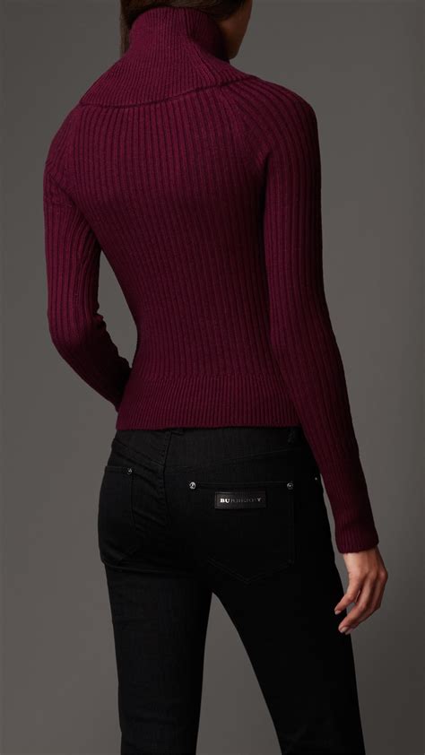 cable knit polo neck sweater burberry|BURBERRY Cable.